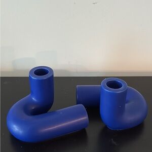 Modern Squiggle Octaevo Ceramic Candlestick Holders